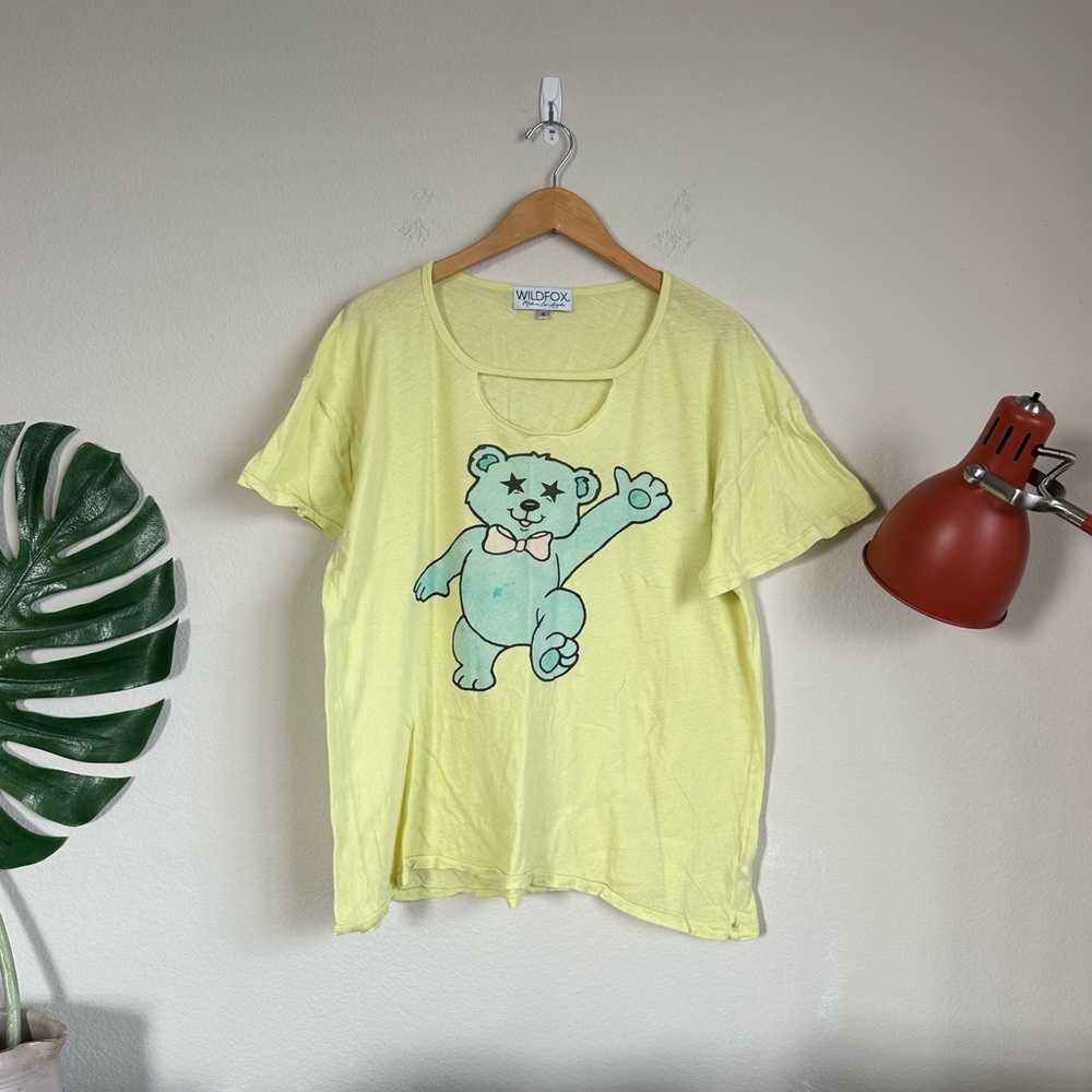 Wildfox Dancing Bear Cutout Tee